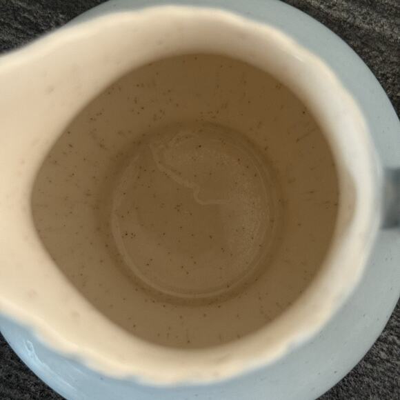 Vintage MCM Metlox Poppytrail Vernon True Blue Creamer Speckled Made In USA - Picture 3 of 7